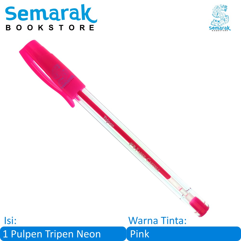 

Transcluent Smooth Writing Pulpen Warna Neon Faber Castell Tripen Neon - Pink [1 Pulpen]