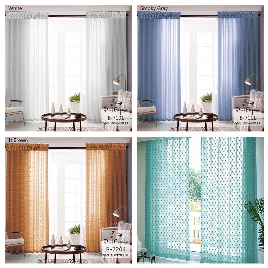 Tirai putih 100 x 200cm,hordeng jendelagorden pintu gorden hordeng pintu gorden minimalis gorden jen