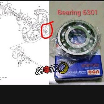 laher klaher bearing roda 6301 honda yamaha suzuki kawasaki ori sgp