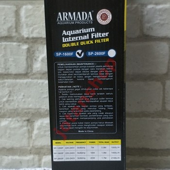 ARMADA SP 1600 F SP1600F 1600F aquarium internal filter double quick filter