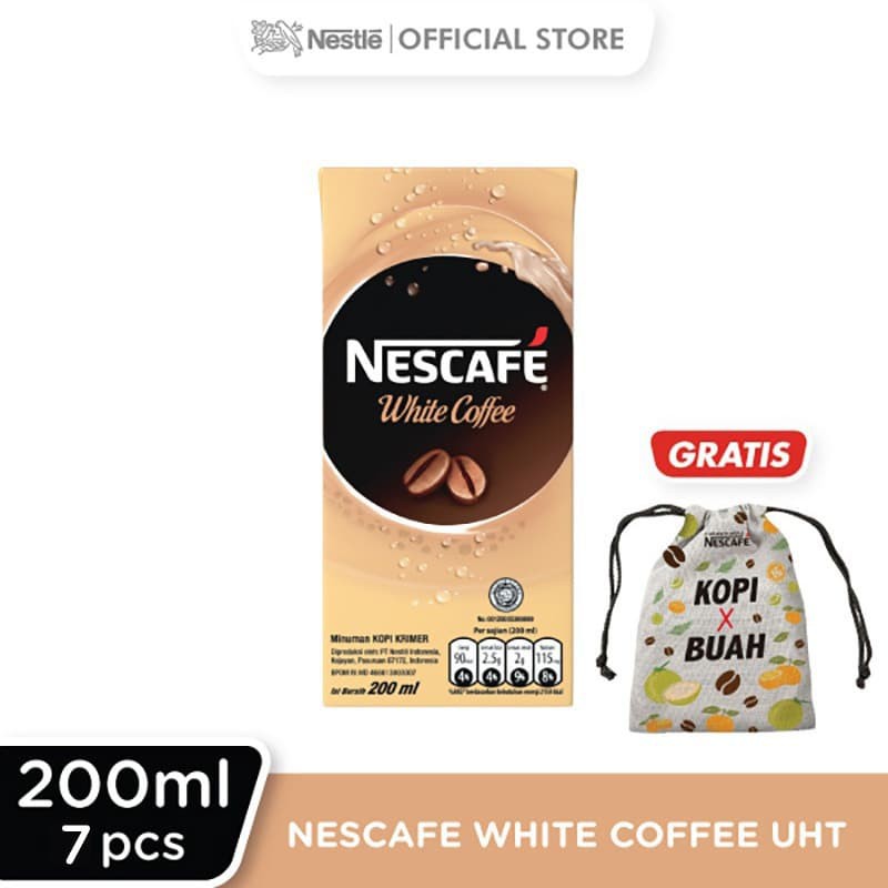 

PROMO NESCAFE WHITE COFFEE UHT 200ML 7 PCS FREE POUCH TERMURAH