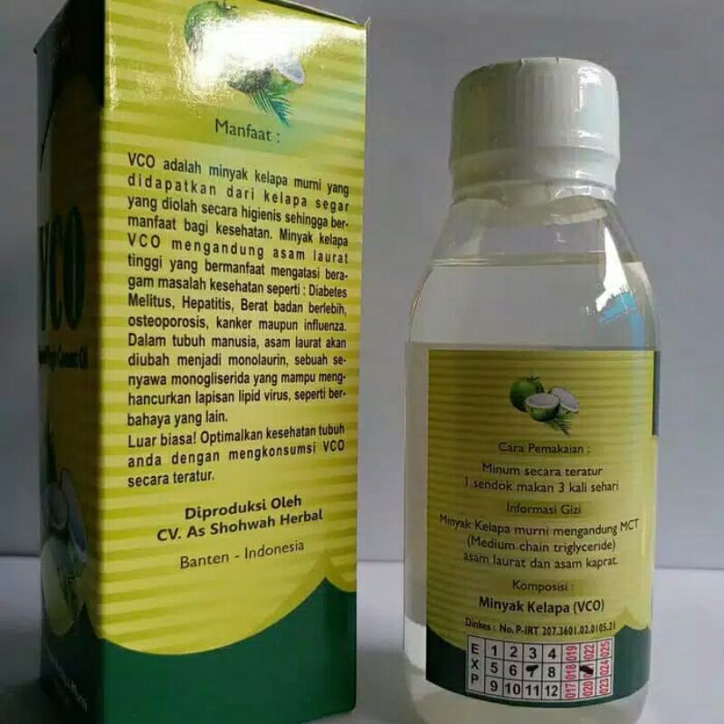 

VCO virgin Coconut Oil/Minyak Kelapa Murni 125 ml