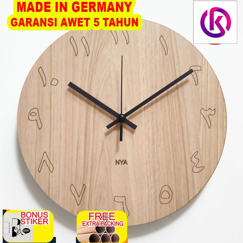 

Grosir Jam Dinding Unik Artistik - Maple Angka Arab Wall Clock