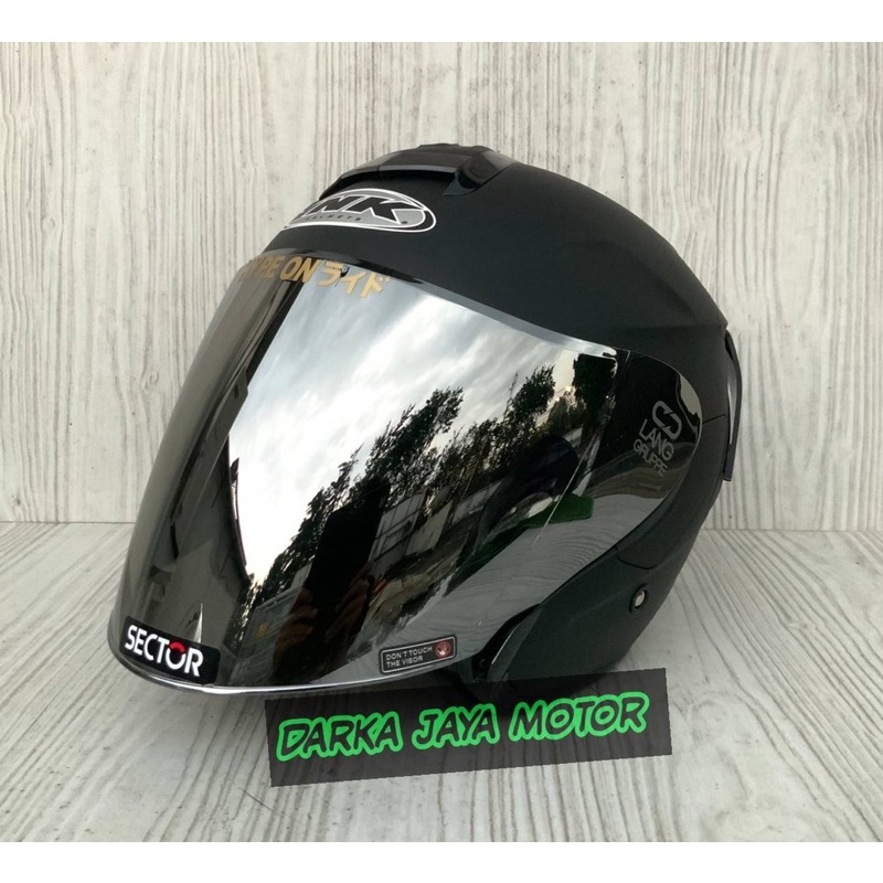 INK DYNAMIC SOLID HITAM DOFF PAKET GANTENG - HELM HALF FACE SINGLE VISOR TERMURAH