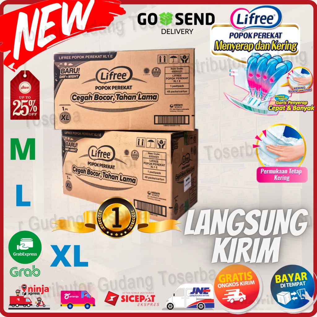 DISKON HEMAT➡️ LIFREE PEREKAT 1/2DUS (24Pcs) MLXL DISTRIBUTOR POPOK DEWASA PEREKAT POPOK PEREKAT SAS