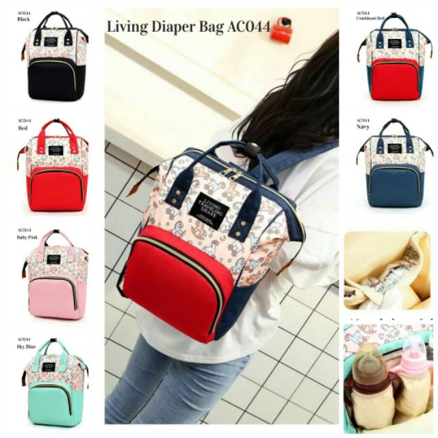 11.11 Big Sale - [KDS-1044] Tas Diaper bag LV Motif Horse / Tas Perlengkapan Bayi