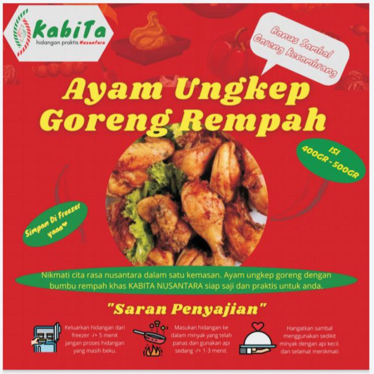 

Ayam Ungkep Goreng Bumbu Rempah, BONUS Sambal Goreng Kecombrang, Praktis Frozen isi 400-500gr