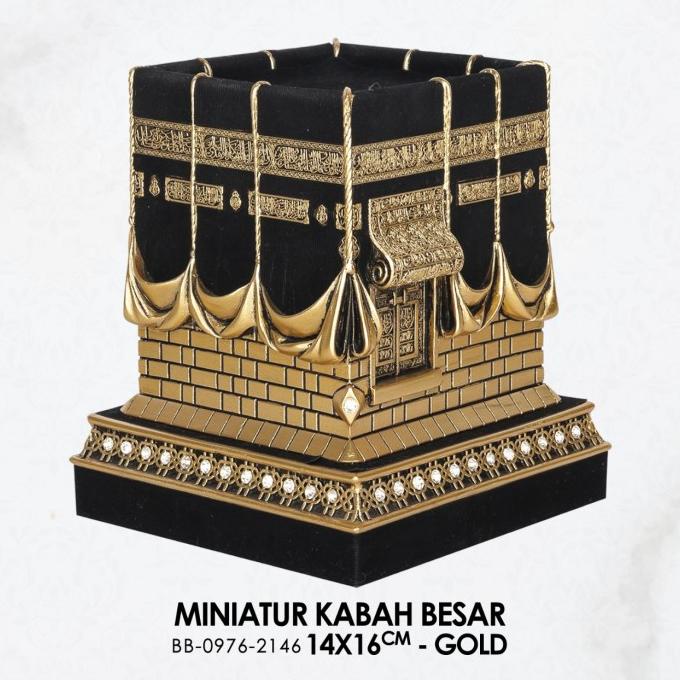 Miniatur Ka'bah Kaligrafi Turki Size 14x16 cm