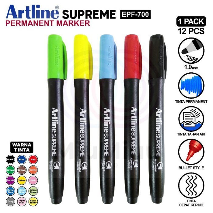 

Artline spidol permanen marker supreme EPF 700 1.0 mm