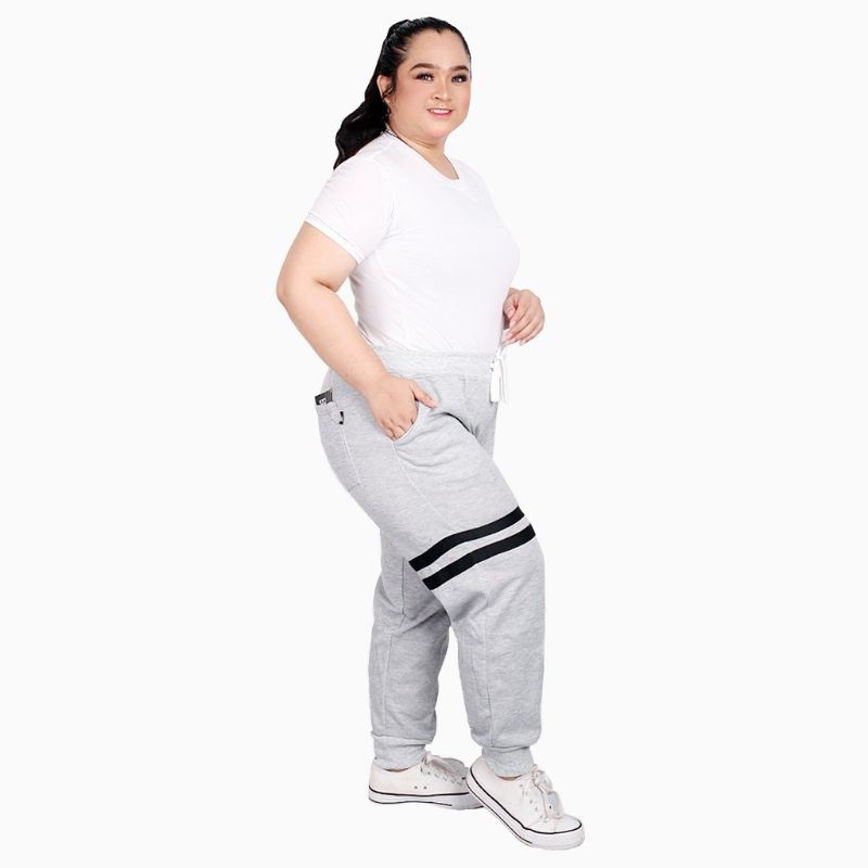 Celana Jogger Training wanita BIG SIZE terbaru - Kevilia Jumbo