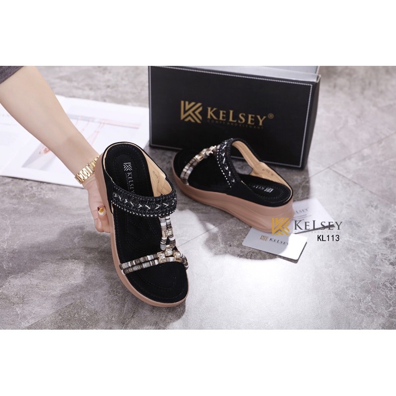 Kelsey KL113 Sandal Wedges 5cm Wanita-7