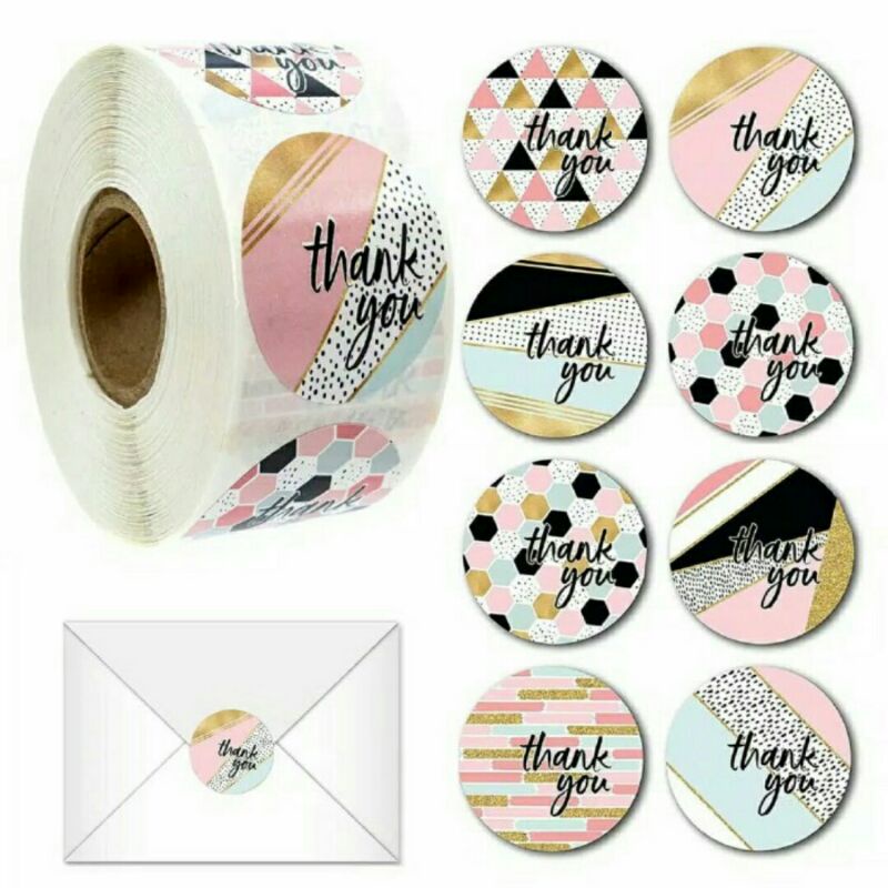 

Stiker Ucapan Terima Kasih Bulat Putih Sticker Ucapan Thank You For your Order Love 8 Model