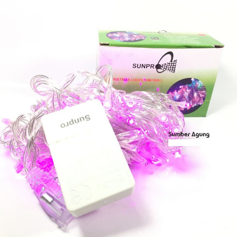 Lampu Hias Tumblr Pink Ungu Jambon Purple Merk Sunpro LED Contra 100