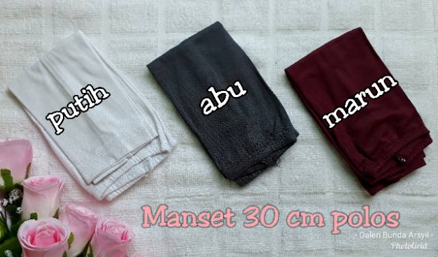 Manset Tangan Panjang 30cm Polos Bahan Katun Spandek Premium Nyaman dan Elastis