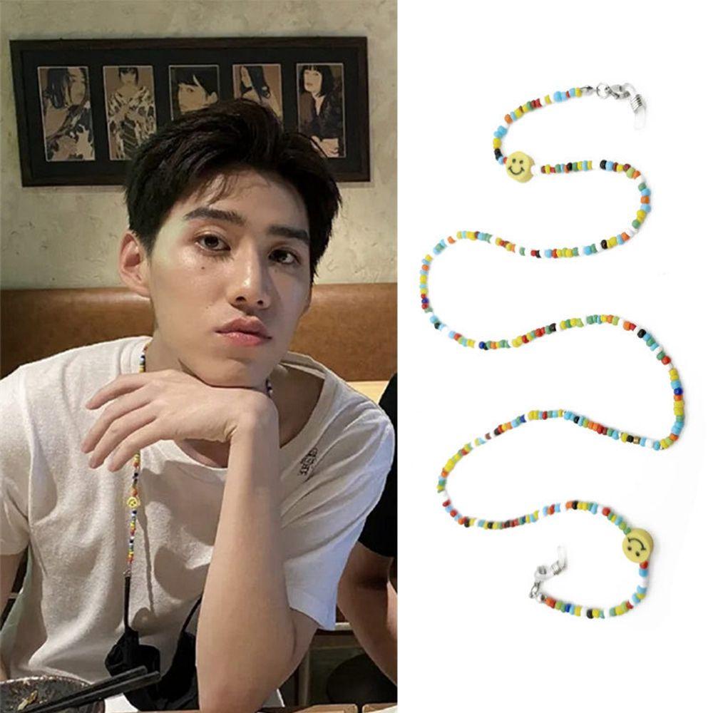 Mxbeauty Rantai Kacamata Couple Mask Chain Rantai Masker Unik Anti Hilang Smiley Kaca Kacamata Baca Manik-Manik Perempuan Sunglasses Lanyard