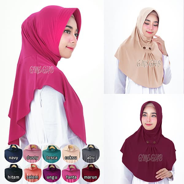 Hijab Bergo Syifa Kancing