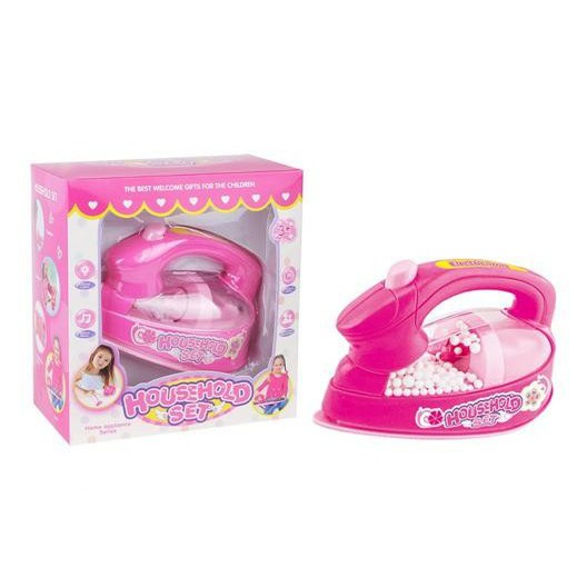 Mainan Anak Household Set Setrikaan Iron Setrika Mini Appliance Pink