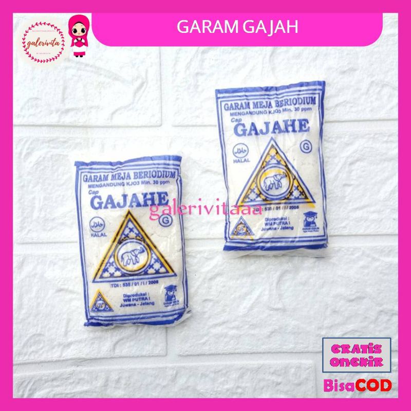 

Garam Beryodium Cap Gajah/Garam Dapur/Garam Yodium 75 GramA361