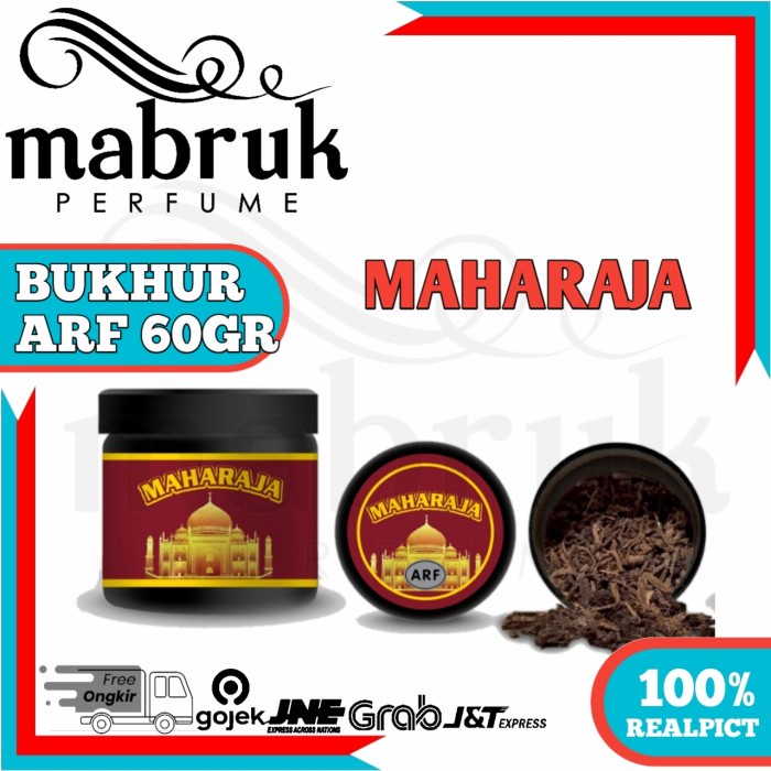 Bukhur MAHARAJA ARF 60gr Buhur MAHA RAJA Dupa Gahru Ar Rafif Menyan Bakhoor