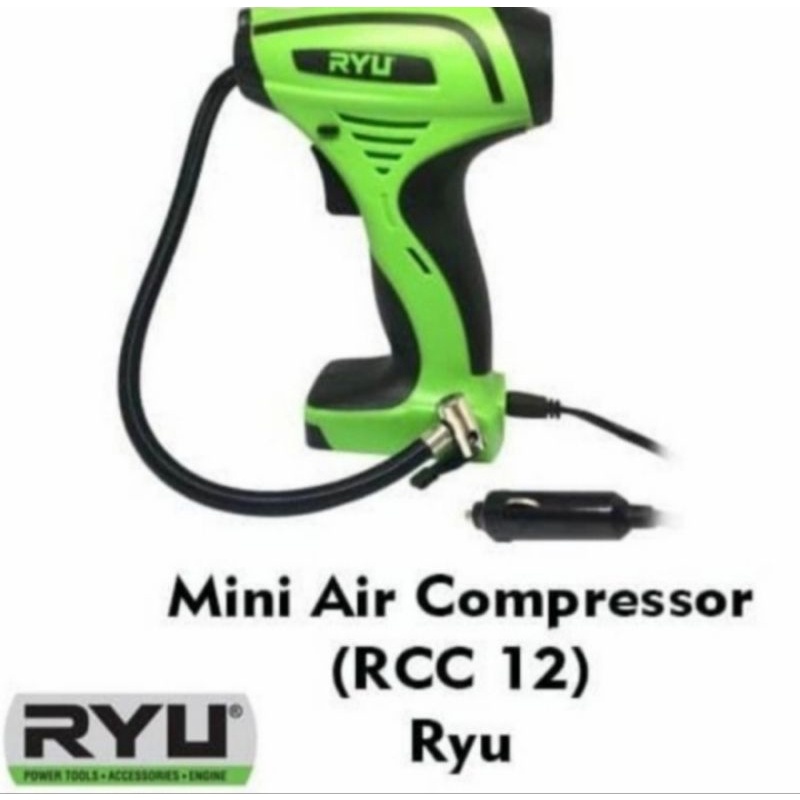 Ryu Mesin Pompa Angin Ban Mini Digital RCC12 Air Compressor RYU RCC 12