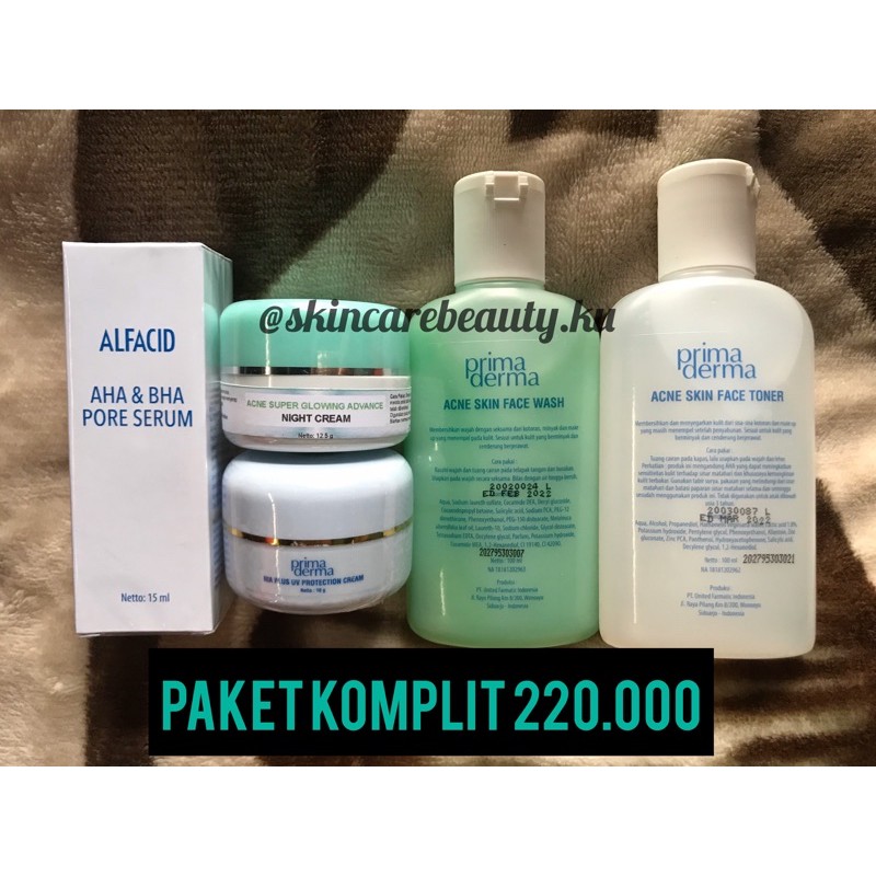 Primaderma acne super glowing (PAKET KOMPLIT)