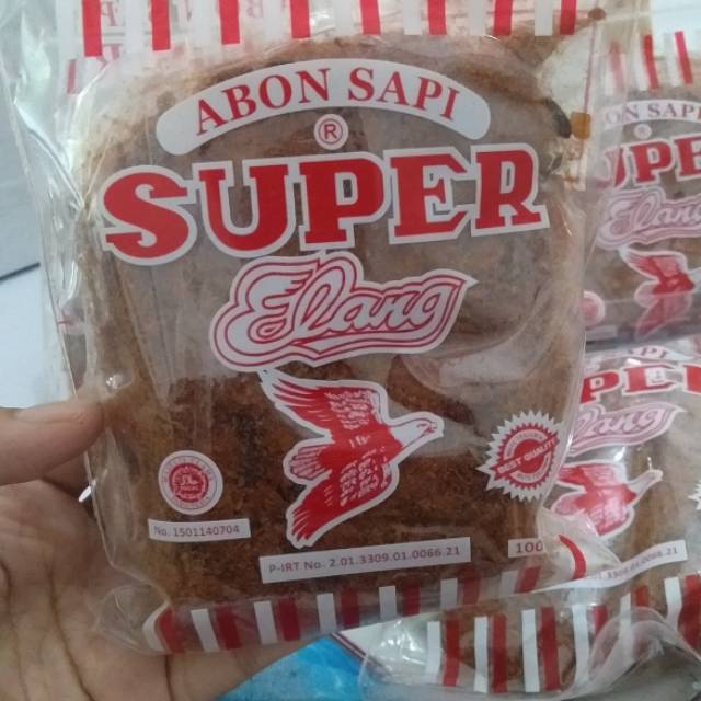 

ABON SAPI MERK SUPER CAP ELANG KEMASAN 100 GRAM HALAL ASLI BOYOLALI