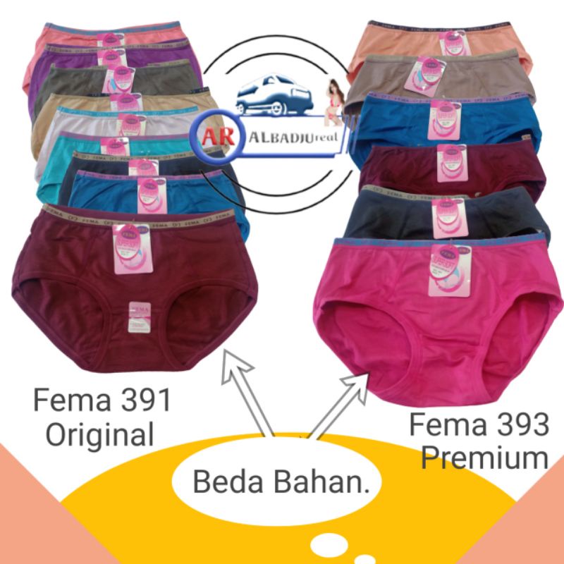 CELANA DALAM TALI PINGGANG FEMA POLOS BAHAN KATUN SPANDEX