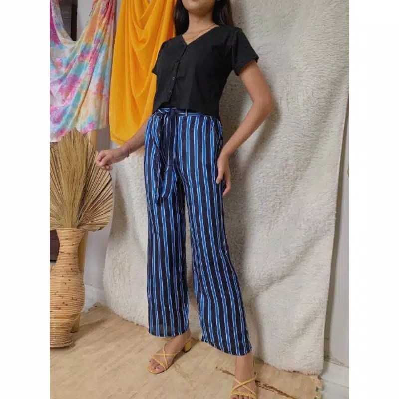 Celana wanita loly motif salur