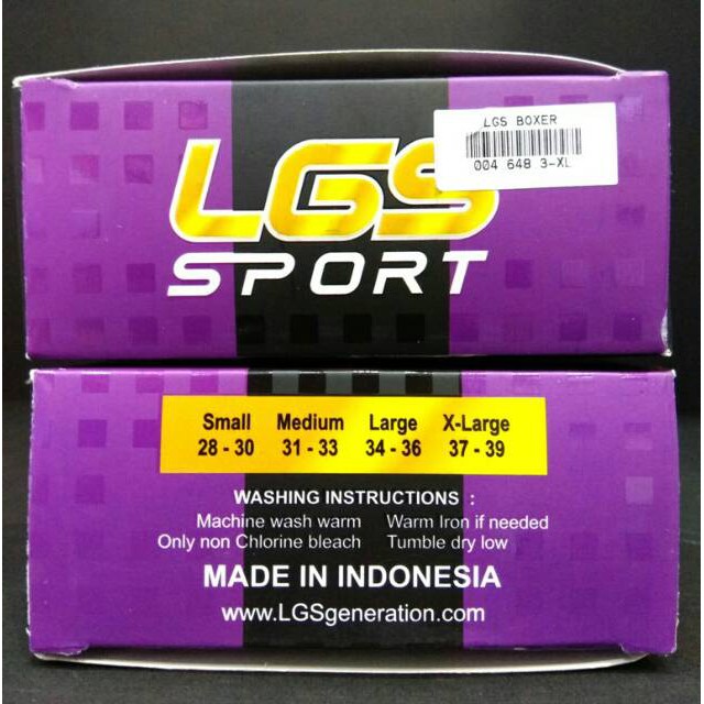 Celana Boxer Pria LGS 648 ISI 3Pcs|Celana Boxer LGS SPORT