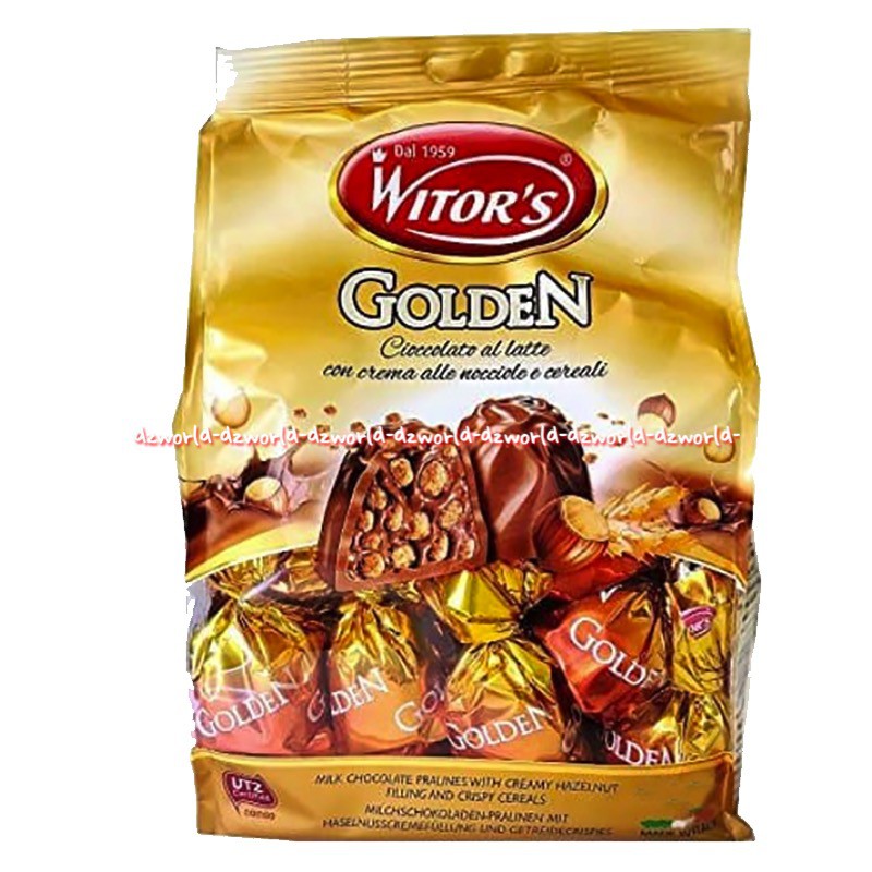 Witor's Golden Chocolate 1kg Golden Selection Crispy Cokelat Isi Krim Witors Gold Coklat Krispy Wintor's Wintors Gold 1 kg