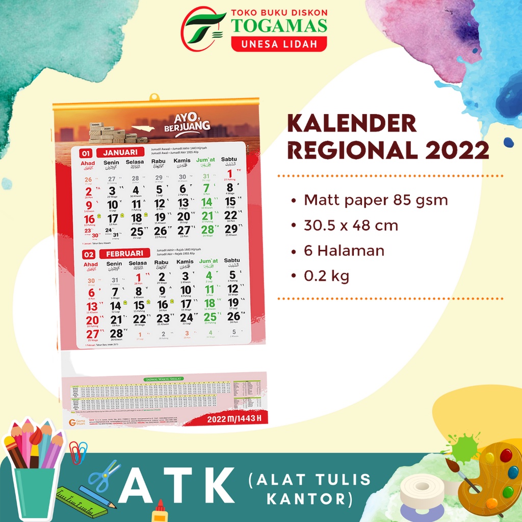 

KALENDER REGIONAL 2022 / READY STOCK