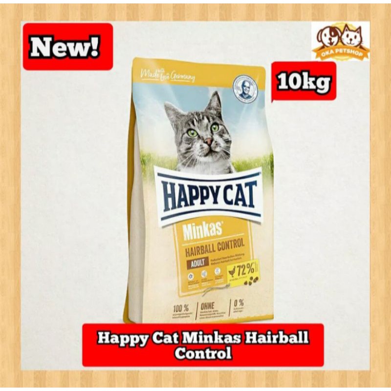 Happy Cat Minkas Hairball Control 10kg / HappyCat Hairball Control 10kg (Link Ekspedisi)