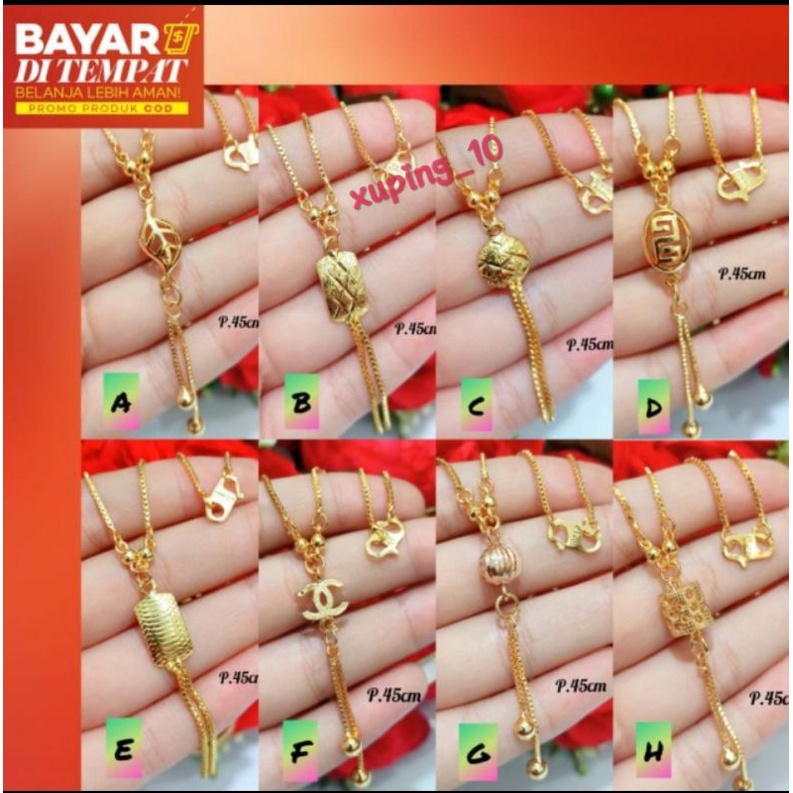 Kalung koye Dewasa antik lapis emas18k anti karat elegan