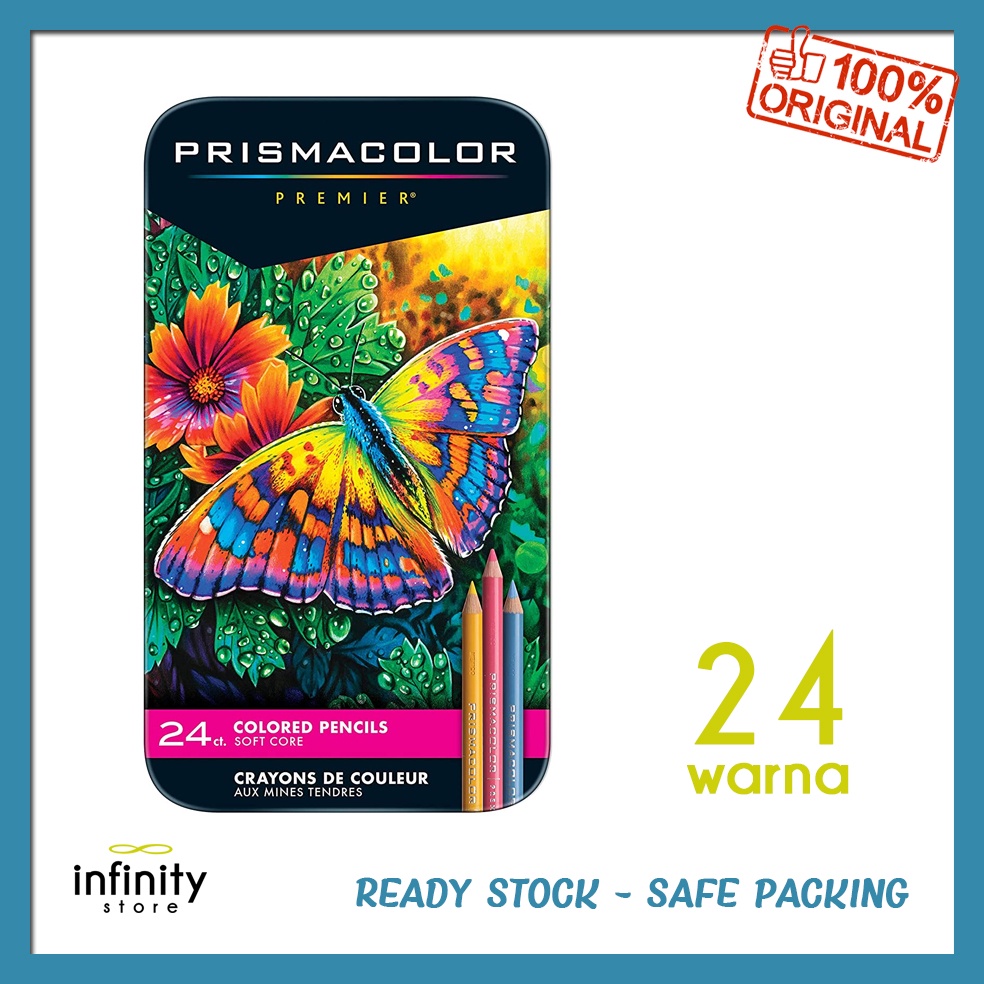 

PRISMACOLOR Premier Colored Pencil Soft Core 24 w prisma color pensil warna original