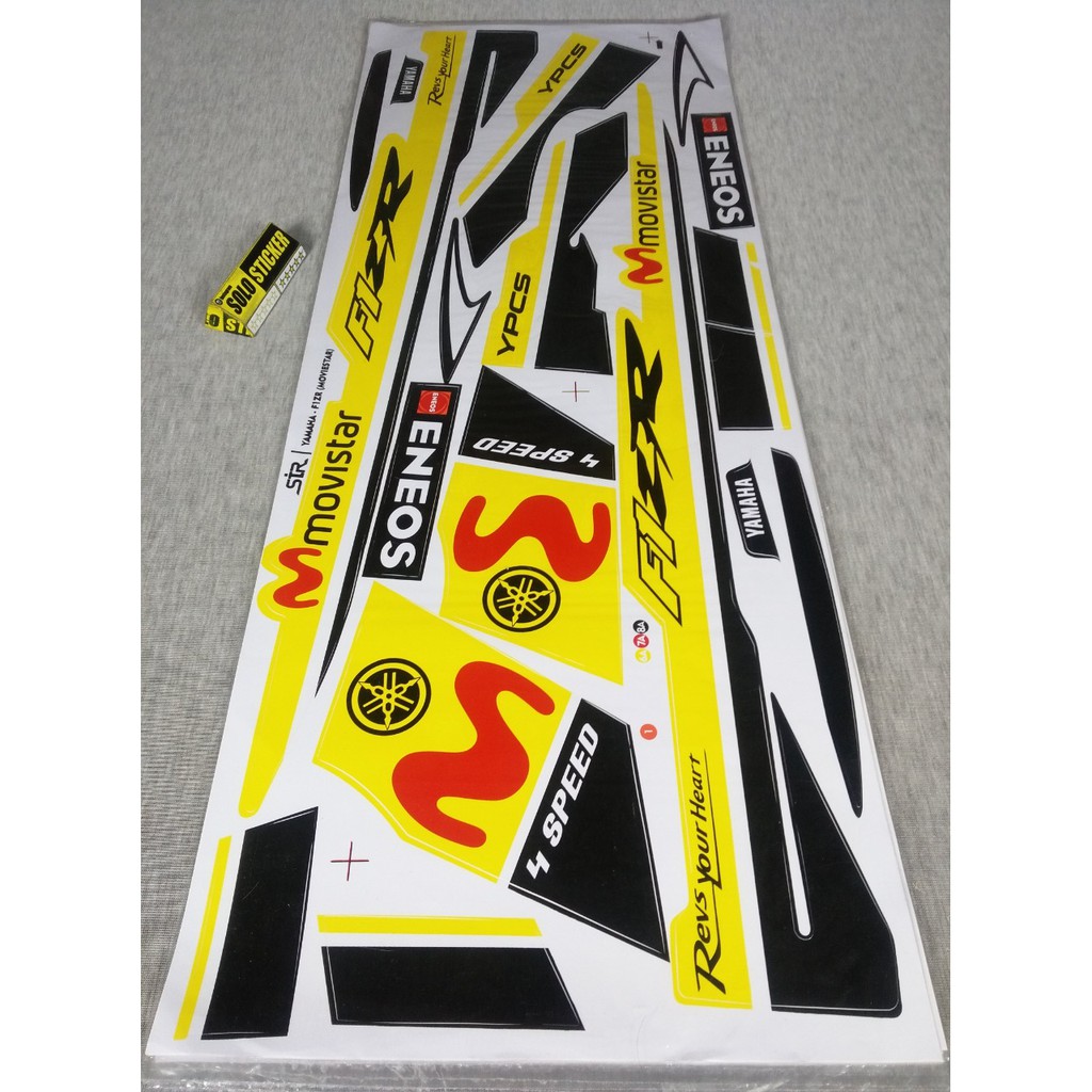 Bisa Cod Striping Sticker Variasi Yamaha F1zr Movistar Shopee