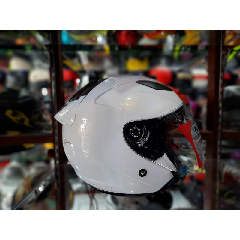 KYT GALAXY_SOLID WHITE (DOUBEL VISOR)