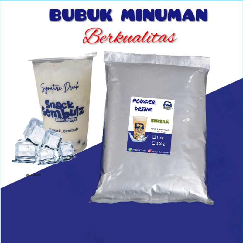 

Serbuk Minuman Sirsak / Bubuk minuman aneka rasa Sirsak / Powder Drink minuman kekinian 500gr