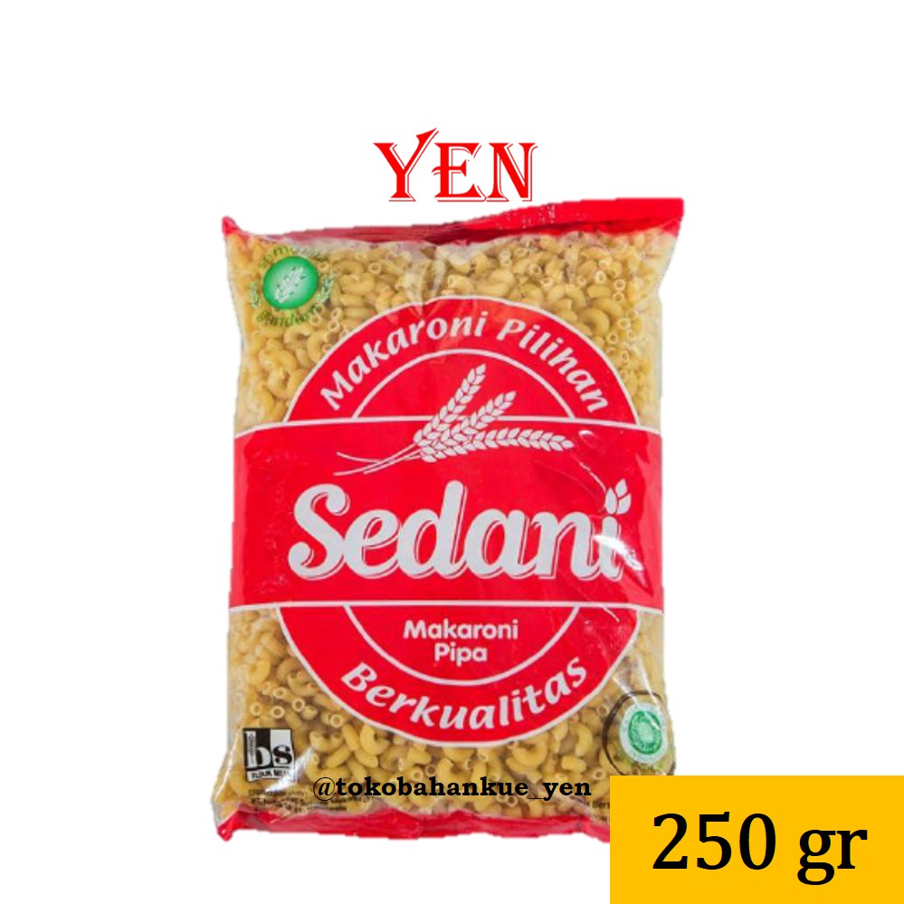 

Sedani Makaroni Pipa Berkualitas / Makaroni Serbaguna / Makaroni Pasta [Repack 250gr]