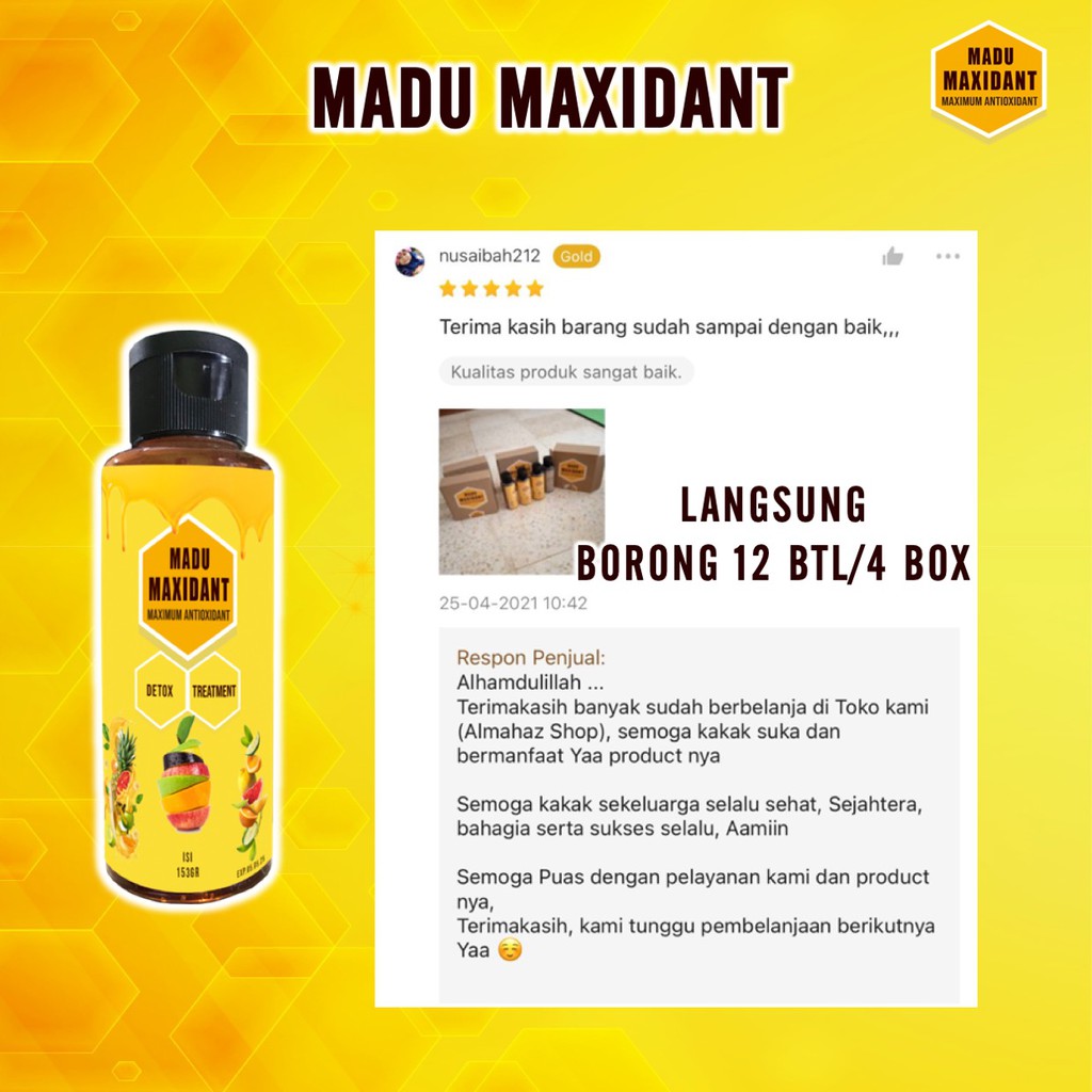 Madu Maxidant Almahaz 154 GR Madu Asli Madu Murni Madu Anak Madu Lemon