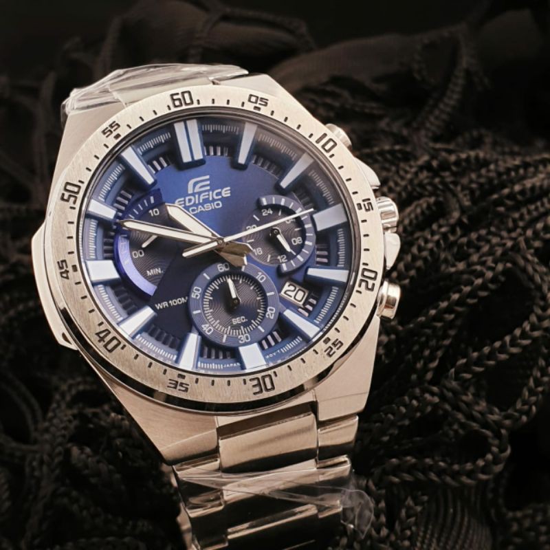 Jam Tangan Pria Merk Casio Edifice Type Efr-563 Original Bm Baterai Free Box Set