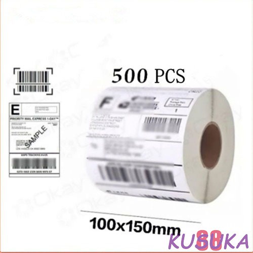 

KUSUKA LABEL STICKER THERMAL BARCODE 100x150, 100x100 UKURAN A6