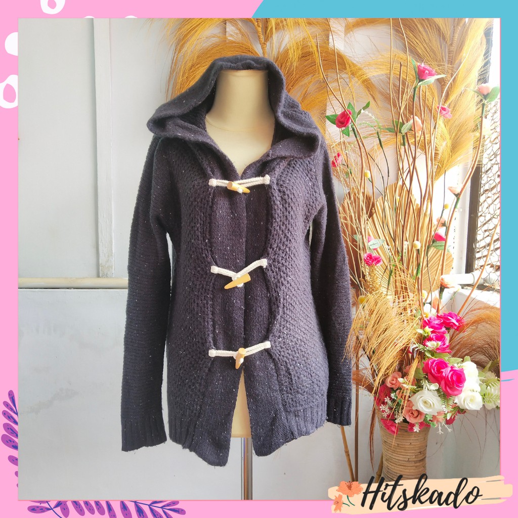 (LD 110) PL Baju Rajut Cardigan Wanita Kimtan (Brand Chaca) Kode 31 Preloved Rajut
