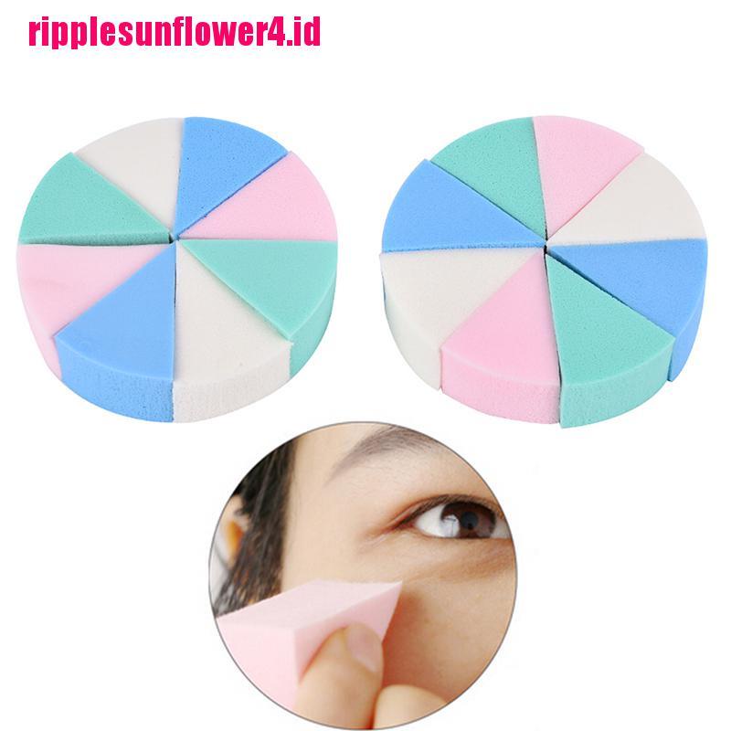 8pcs Spons Pembersih Makeup Bentuk Segitiga