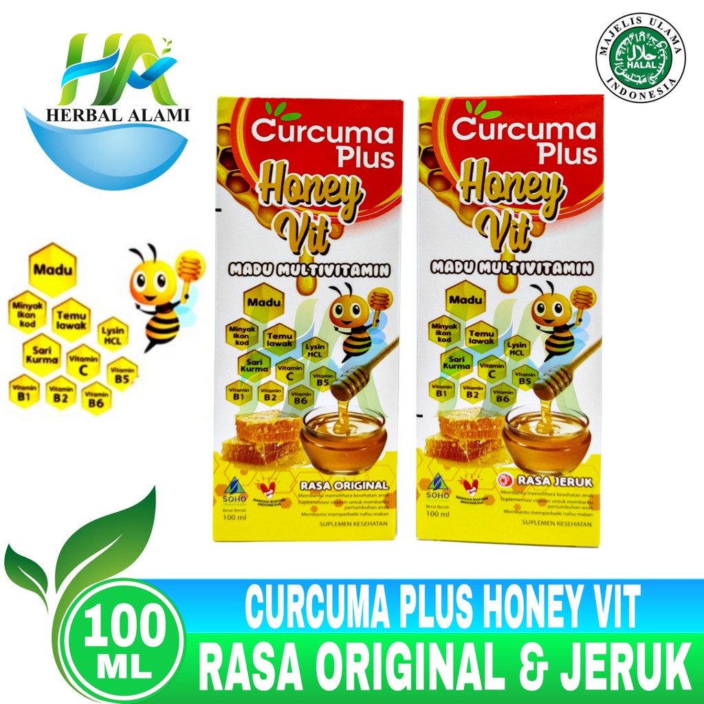 Curcuma Plus Honey Vit - Madu Multivitamin Anak