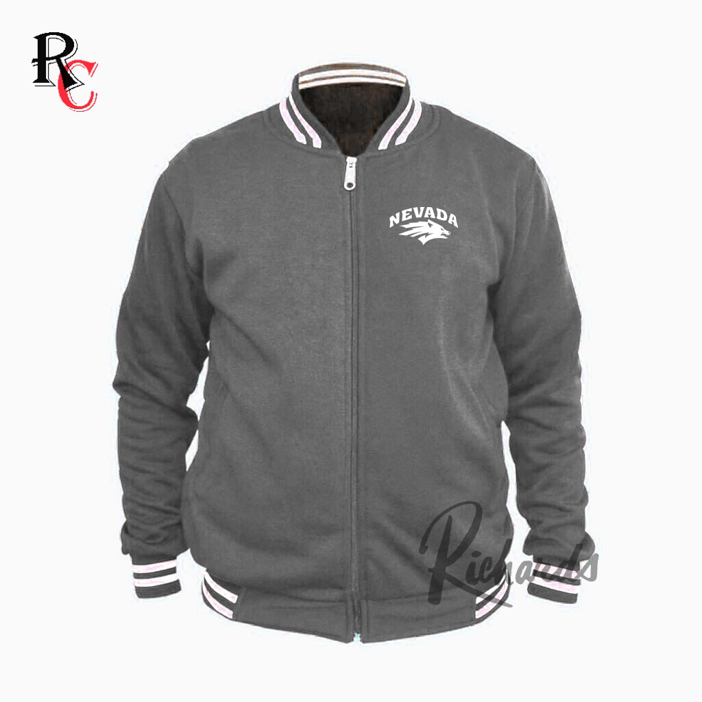 JAKET BASEBALL VARSITY PRIA & WANITA NEVADA (ZIPPER) /SWEATER/BOMBER/HOODIE.
