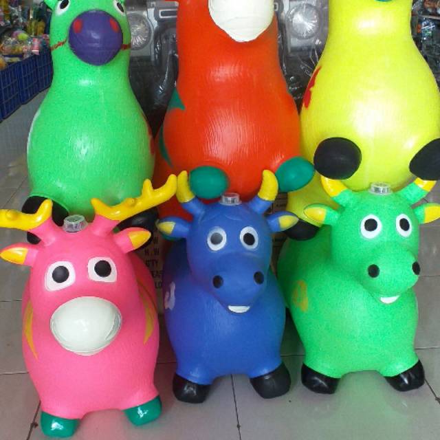  Mainan  anak  Animal  jumping  kuda karet Shopee Indonesia