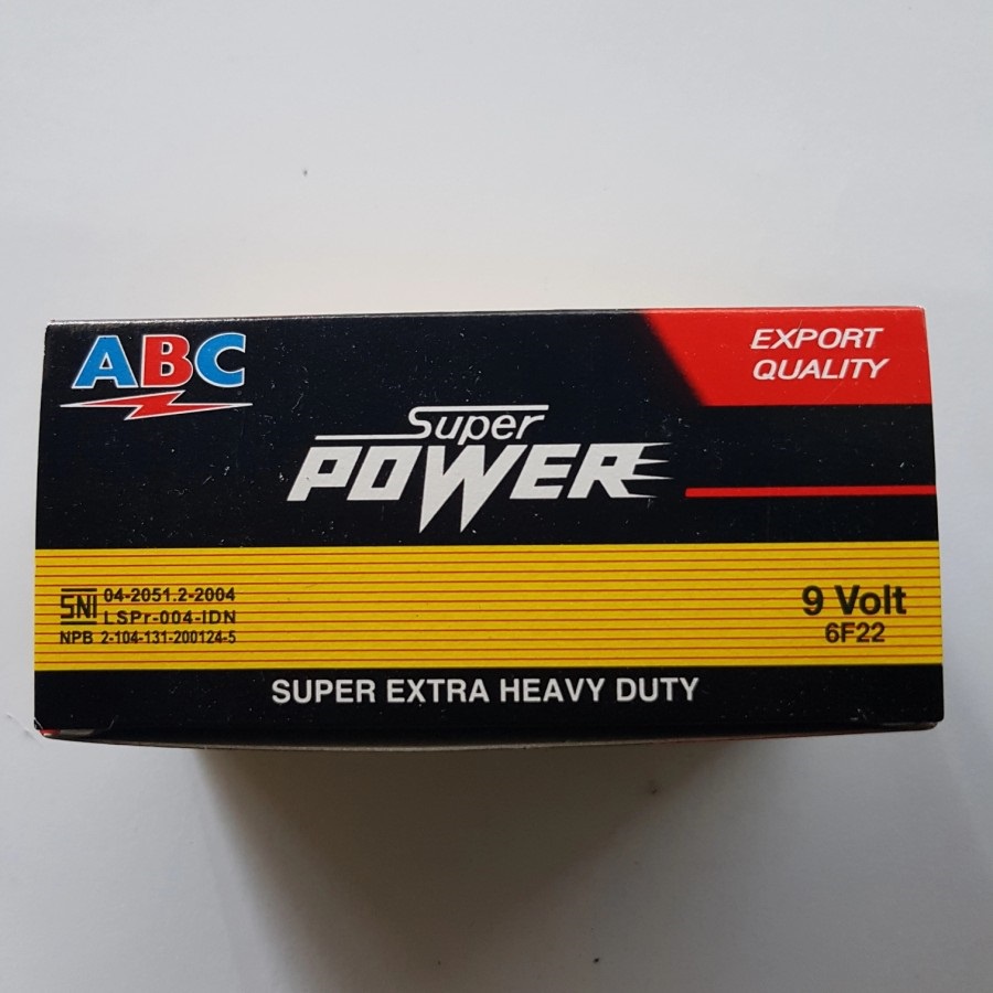 Baterai Batrai ABC 9V 9Volt 9 Volt Batre Kotak Super Power Alkaline