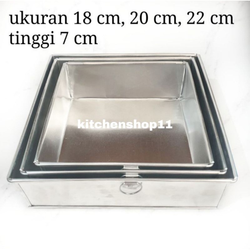 1 SET Loyang persegi / loyang kue bolu kotak / loyang kotak 18cm 20cm 22cm 24cm 26cm