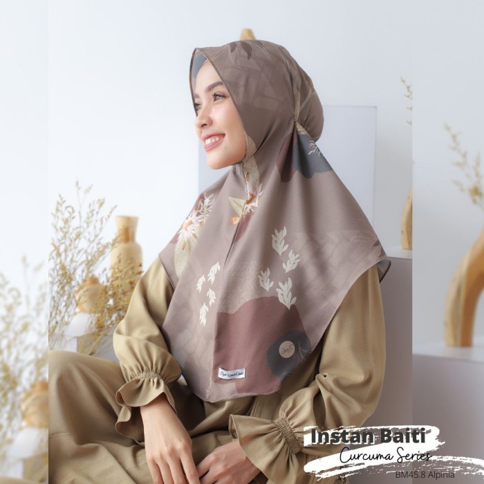 Hijabwanitacantik - Instan Baiti Curcuma Alpinia| Hijab Instan |