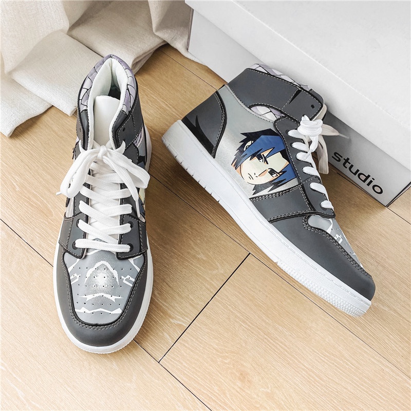 Anime Naruto Sepatu Import Pria Running Sneaker Tinggi Uchiha Sasuke Casual Cosplay Sports Lentur Cowok Dewasa Kekinian 214